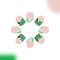 St.Patrick's Day Press On Nails Short Square Fake Nails Glitter Clover Design Acrylic Press on Nails Green White French Tip False Nails Glossy Glue on Nails Short Lucky Stick on Nails for Women 24PCS
